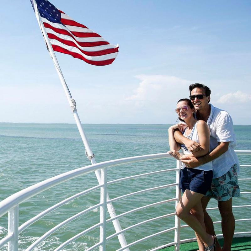 People on a boat with Captiva Cruises at South Seas Resort